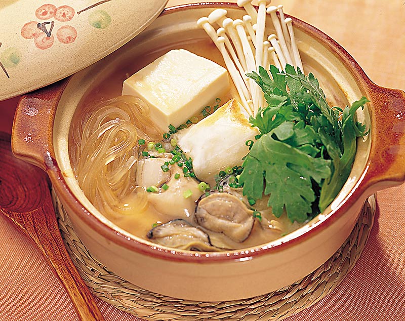 かきと豆腐の味噌鍋
