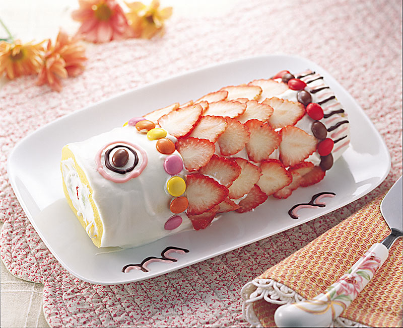 鯉のぼりのロールケーキ