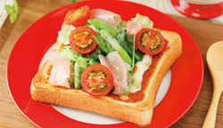 春野菜のピザトースト|株式会社松源|レシピ 春野菜のピザトースト