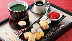 抹茶チョコのフォンデュ