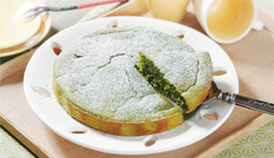 もっちりふわふわ米粉の抹茶ミルクケーキ