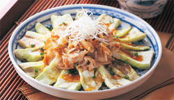 なすの冷製　豚肉中華ソース