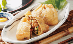 納豆とねぎの袋詰め焼き