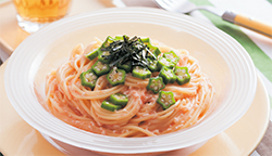 ねばねば冷製たらこスパゲッティ