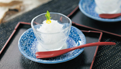 日本酒シャーベット|株式会社松源|レシピ 日本酒シャーベット