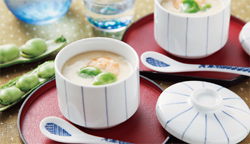 そら豆の茶碗蒸し