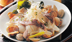 鯛とあさりの中華蒸し|株式会社松源|レシピ 鯛とあさりの中華蒸し