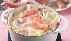 海の幸のミルク鍋|株式会社松源|レシピ 海の幸のミルク鍋